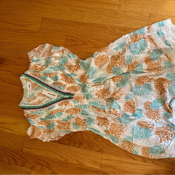 Vilebrequin x Poupette St. Barth mini dress sizeM Iridescent Flowers print. NWT - Picture 6 of 6